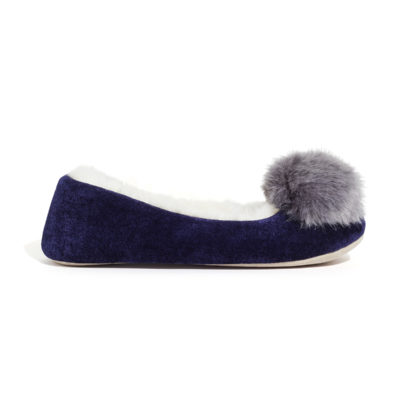 Luca Velvet Pom Slipper  £45