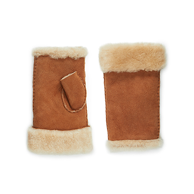 Sheepskin Fingerless Mittens  £75