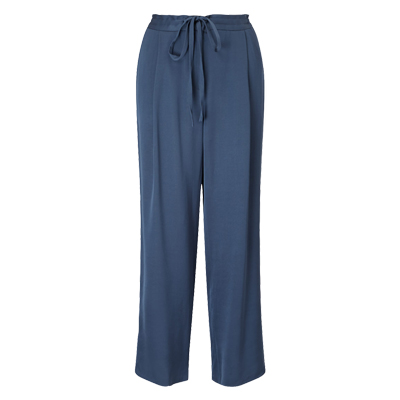 Blue Curved Hem Trousers - 110
